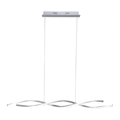 Image of Paul Neuhaus Polina LED hanging light, silver, metal, dimmable