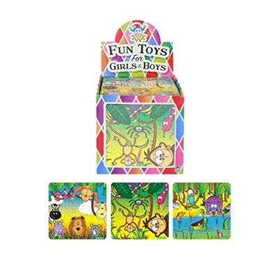 Image of  Henbrandt 1x Children’s Mini Jungle Animal Jigsaw Puzzle 25 Piece for Kids Toys Party Bag Fillers Lucky Dip Class Gifts Home School Rewards