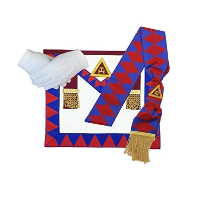 Image of Masonic Regalia Royal Arch Principal Imitation Apron,Sash and Gloves