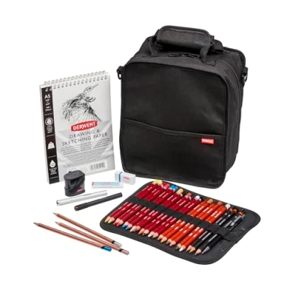 Image of Derwent Carry all Bag, Black, Accessories Ideal for Sketching and Drawing, Professional Quality Artist Includes Pencil Case, 2306220