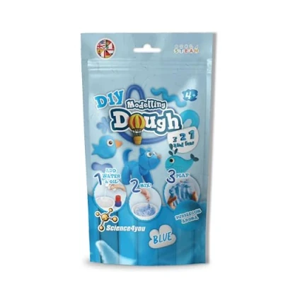 Image of Science4you Modelling Dough Clay Craft Kit for Kids, Make your own Scented Play Soft &amp; Dry, Blue Plasticine, Creative Toy Gift Boys Girls Age 4 5 6 7 8+