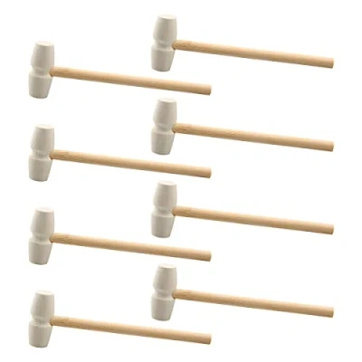 Image of 8PCS Mini Wooden Hammer Jagowa Crab Lobster Mallets Children Baby Seafood Shellfish Hammers Dessert Making Wood Cracker Party Art Crafts Supplies