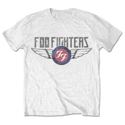 Image of Rock Off officially licensed products Foo Fighters Flash Wings T Shirt M White