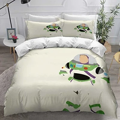 Image of Ste X 3 Pieces Super Soft Duvet Cover with Zipper Toy Story, 100% Microfiber Bedding Sets 2 Pillowcases 80x80cm (200x200cm(Double),Style 06)