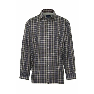 Image of Champion Mens Sherborne Warm Micro Fleece Lined Padded Check Winter Shirt Olive M