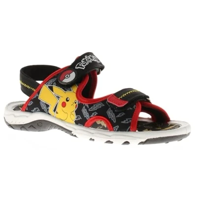 Image of Pokemon Sport Boys Sandals &amp; Sliders Black 11 Child UK