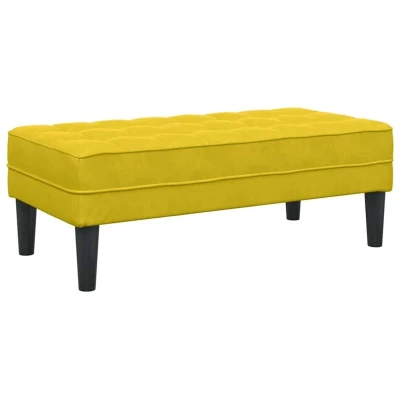 Image of vidaXL Bench Yellow 113x57x39 cm Velvet