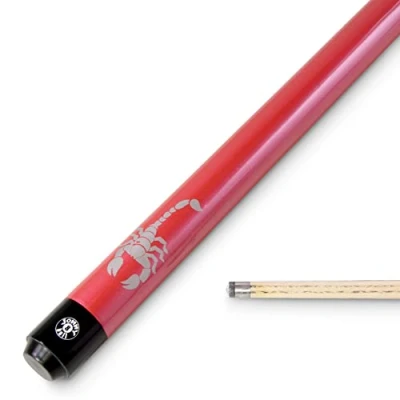 Image of Jonny 8 Ball SCORPION 2pc Centre Joint Ash Snooker Pool Cue 57 Inch with 9mm Tip (Pink)