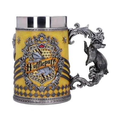 Image of Nemesis Now Officially Licensed Harry Potter Hufflepuff Hogwarts House Collectible Tankard Yellow 15.5cm