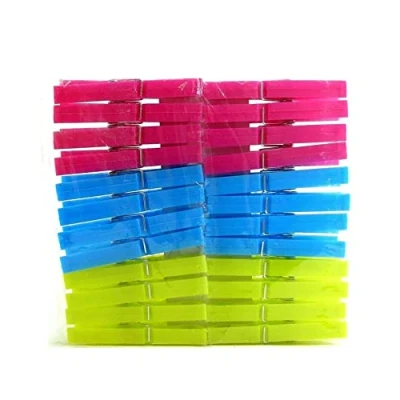 Image of 24 Plastic Clothes Jumbo Storm Pegs Laundry Drying Clips Washing