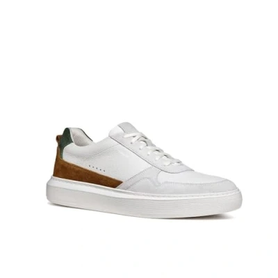 Image of Geox Men&#039;s U Deiven A Sneaker, Off White Cognac, 10 UK