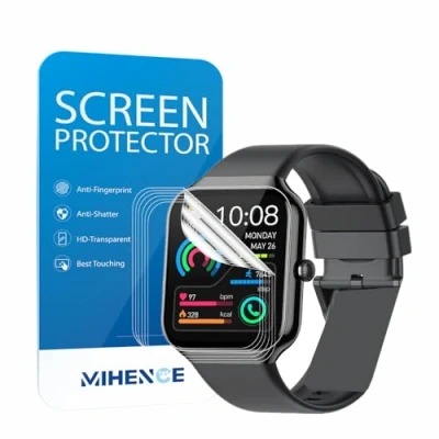 Image of MIHENCE Screen Protector for P98 / P99 1.96 Inch Smartwatch, TPU HD Compatible Togala/Jugeman Smartwatch [ 6 PCS ]