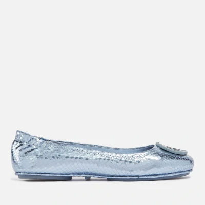 Image of Tory Burch Women&#039;s Minnie Travel Leather Ballet Flats UK 3