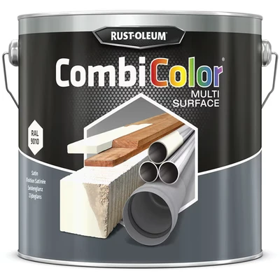 Image of RUST OLEUM 7394MS.2.5 Combicolor Multi Surface, One Paint, Many Surfaces, Satin white RAL 9010