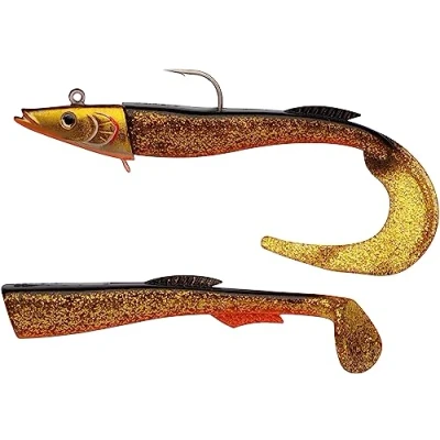Image of Berkley PowerBait Power Sandeel Saltwater Soft Bait Fishing Lure for Bass, Pollack, Cod, Ling and Wrasse Paddle Tail &amp; Curl Supplied
