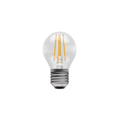 Image of Dimmable Round Clear LED Filament Bulb E27 2700K 3.3W Bell Lighting