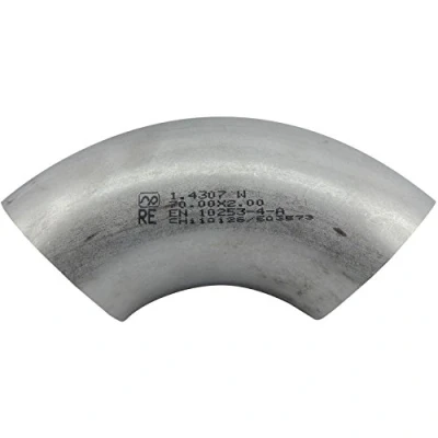 Image of VAS8 welded stainless steel pipe elbow, 1.4307, 90, Ø 60 mm, thickness 2 mm
