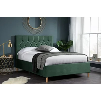 Image of Birlea Furniture Loxley Fabric Kingsize Bed Green