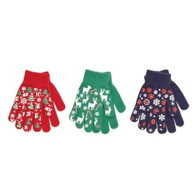 Image of undercover lingerie Kids 3 Pack Christmas Gripper Magic Gloves GL1169