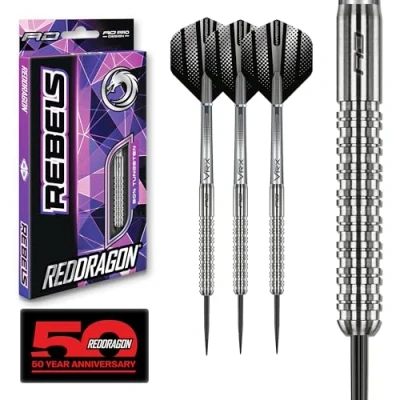 Image of RED DRAGON Rebel 26 Gram Tungsten Darts Set with Flights and Shafts (Stems)