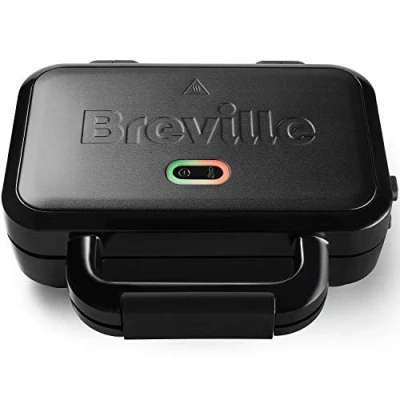 Image of Breville Ultimate Deep Fill Toastie Maker 2 Slice Sandwich Toaster Removable Non Stick Plates Stainless Steel Black [VST082]