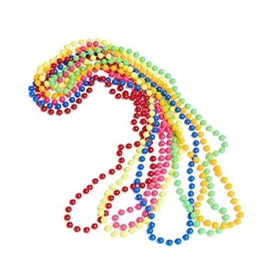 Image of Pejlnd 6Pcs 80s Fancy Dress for Women Neon Beads Necklaces,80s Accessories Party Necklace Costumes Accessories,Multicolour