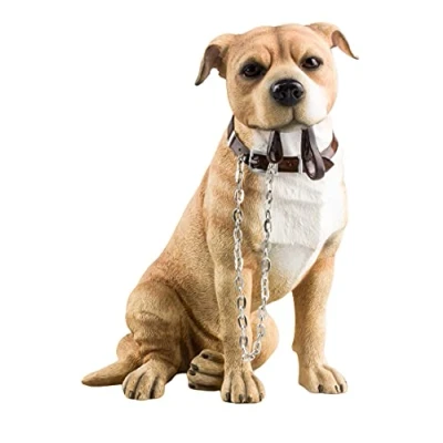 Image of The Leonardo Collection Walkies Range Staffordshire Bull Terrier Resin Ornament Nude 19 x 13 8cm