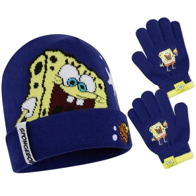Image of SPONGEBOB SQUAREPANTS Boys Winter Accessories Set Gifts for
