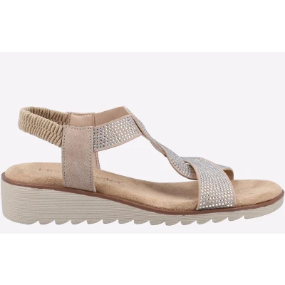 Image of Fleet &amp; Foster Hyacinth MEMORY FOAM Sandals Womens Beige Size UK 6