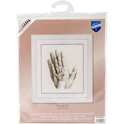 Image of Vervaco Counted Cross Stitch Kit: Hands, Acrylic, NA, 20 x 25cm