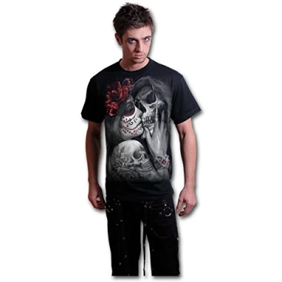 Image of Spiral Dead Kiss T Shirt Black XL