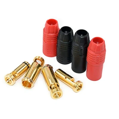 Image of FLY RC 2pairs Amass AS150 Male Female Anti Spark Connector Gold Plated Banana Plug Set for Battery ESC and Charge Lead(1 Pairs Red + 1 Black)