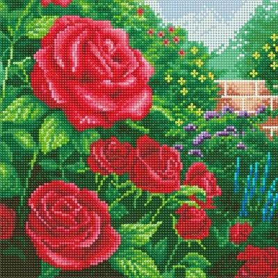 Image of CAK TK1M: &quot;Perfect Red Rose&quot;&quot; 30x30cm Crystal Art Kit THOMAS KINKADE&quot;