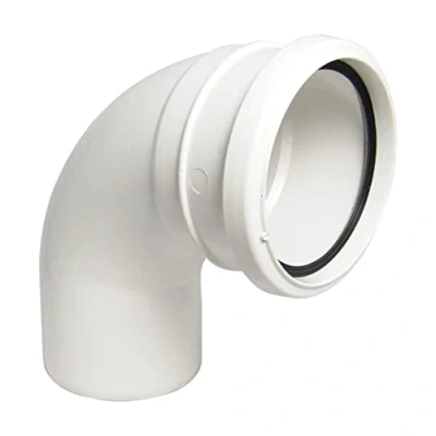 Image of FLOPLAST 110mm Ring Seal Soil 92.5 Degree Socket to Spigot Bend White