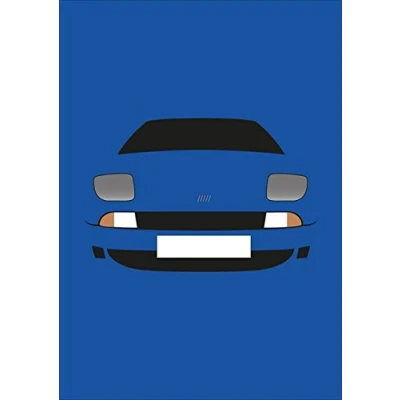 Image of Fiat Coupe Retro Motor Company Greeting Card