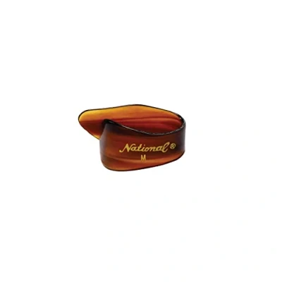 Image of D&#039;Addario NP7T 04 National Celluloid Thumb Picks, Medium Tortoiseshell 4 Pack, Black