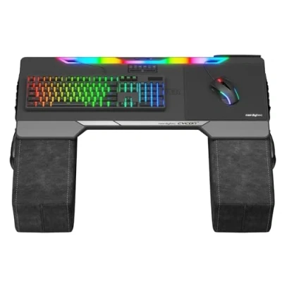 Image of Couchmaster® CYCON² Fusion Grey, couch Gaming Desk for Mouse &amp; Keyboard (for PC, PS4/5, XBOX One/Series X), ergonomic lapdesk bed