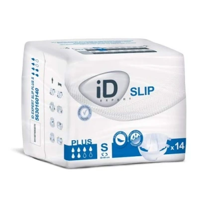 Image of iD Expert Slip All in One Incontinence Briefs Plus Small (4 Packs of 14)