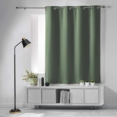 Image of Douceur d&#039;Intérieur 1609123 Curtains, Polyester, Grey, 140 x 180 cm