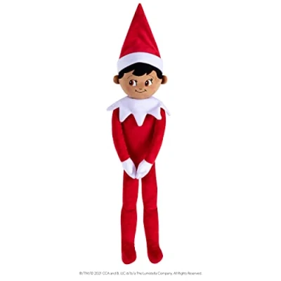 Image of Elf on the Shelf Plushee Pal Huggables Large Boy Teddy Giant Black Plush Soft Toy Teddies (Boy Dark)