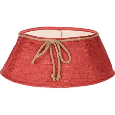 Image of 40cm Christmas Tree Skirt Xmas Stand Base Cover Decoration (Red)
