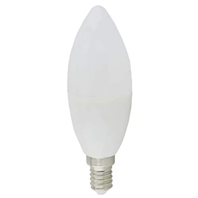 Image of Pro Elec PEL00536 6W LED Frosted Candle Bulb, E14, Non Di mmable, 6000K, Daylight White