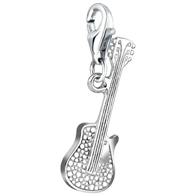 Image of Nenalina 713049 000 Guitar Charm Pendant in 925 Sterling Silver, Fits All Common Jewellery