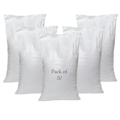 Image of 20 x Woven Polypropylene Rubble Builder Bags 22 33&quot; Heavy Duty Sacks (20xWoven Sack)