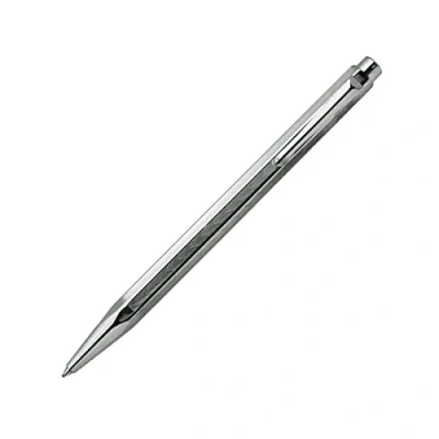 Image of Caran d&#039; Ache Ecridor Chevron Rhodium Ballpoint Pen, Silver,108388