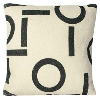 Image of furn. Shearling Circa Cushion Cover, Black, 43 x 43cm