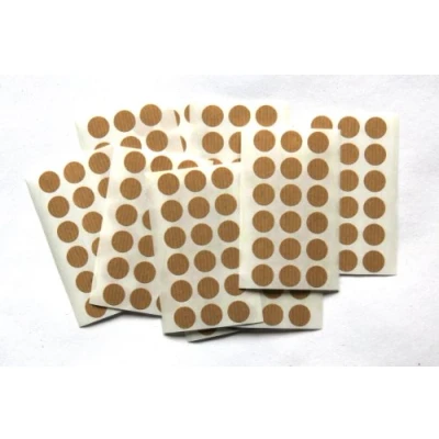 Image of 175 Light Brown Round Stickers Sticky Coloured Self Adhesive Dots for Colour Coding