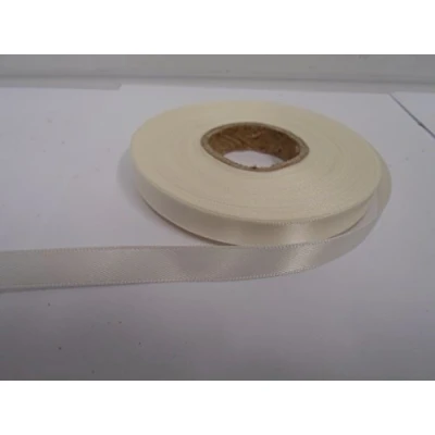 Image of 1 roll of 10mm Satin Ribbon x 25 metres Ivory Double Sided 10 mm 1cm