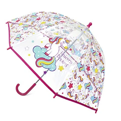 Image of Kids Boys Girls Childrens 3D Umbrella (Unicorn Dreams)