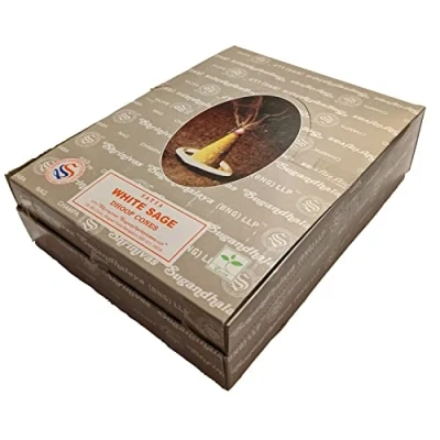 Image of Satya White Sage Incense Dhoop Cones 12 = Packs
